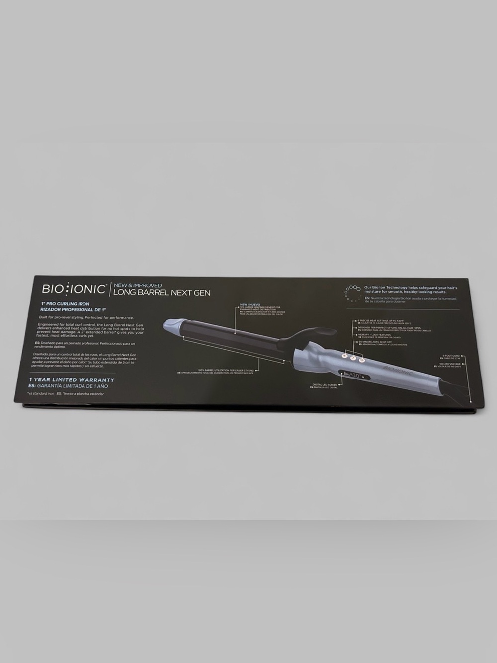 Bio Ionic Long Barrel Next Gen 1” Pro Curling Iron in Sky Dream - Picture 3 of 5
